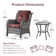 Carolina Wicker 2 - Person Patio Conversation Sets with Cushions