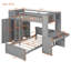 Lit mezzanine peu encombrant avec bureau intégré et lit simple-948189731-948637202