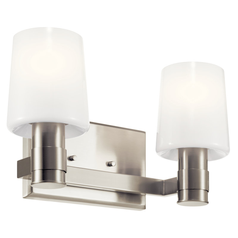 Éclairage pour meuble-lavabo 2 lumières Keison, Nickel