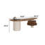 Bureau de direction et table basse en bois massif 70,87 "moderne et minimaliste-130219348