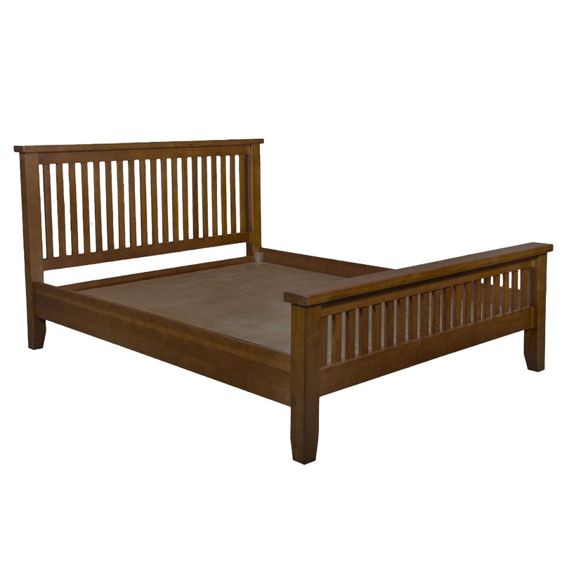 Mission Quarter Sawn Oak Slat Bed - Walnut - Queen, Walnut, Queen