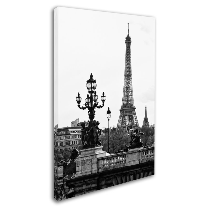 Paris romantique - reproduction de photo sur toile, H 24 po x l 16 po x P 2 po
