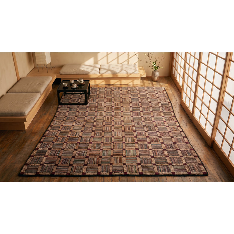 Tapis velours bouclé à motif géométrique antique
