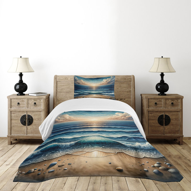 Polyester Coverlet, Twin Coverlet / Bedspread + 1 Standard Sham