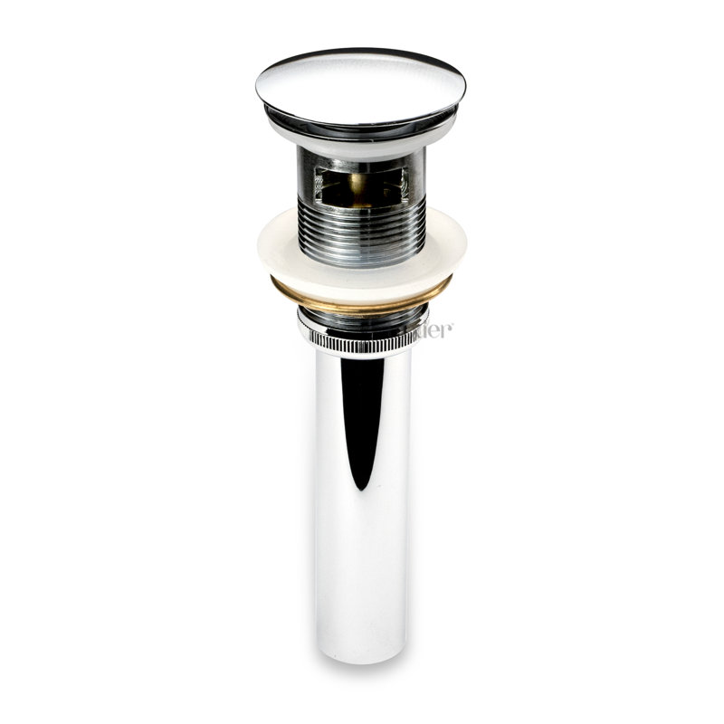 Bouchon de vidange de salle de bain avec trop-plein Pop-Up, Chrome