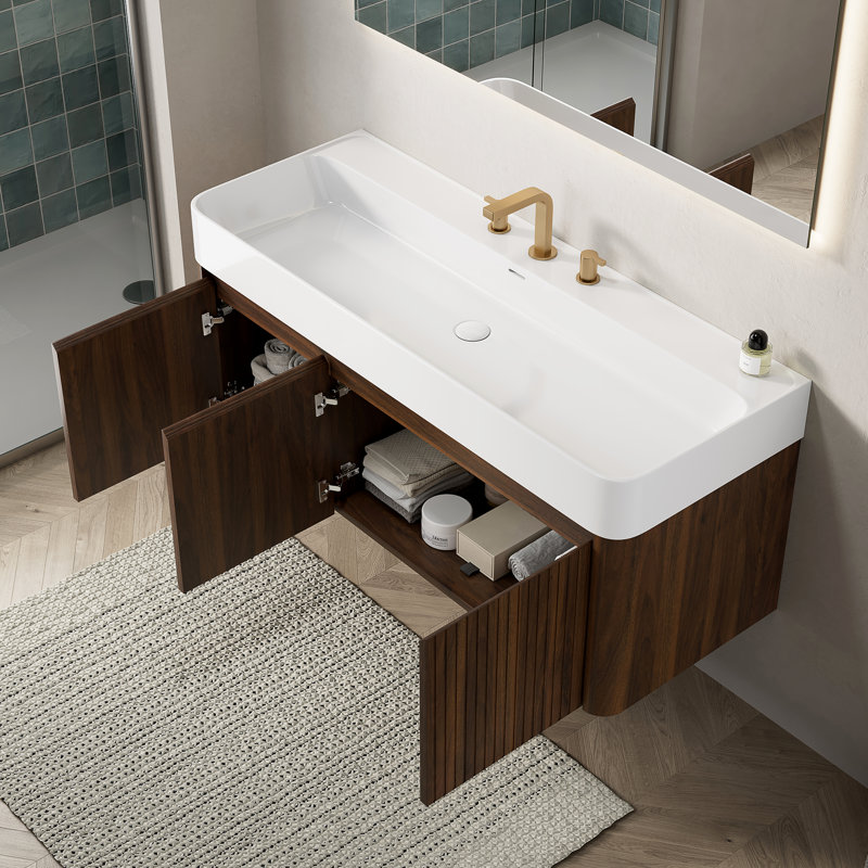 Meuble-lavabo mural flottant 48 po