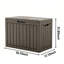 Boîte de rangement en résine 45 gal (170 L) résistante aux intempéries, effet grain de bois, facile à assembler-128895143