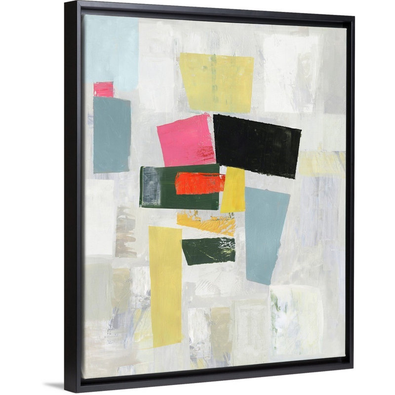 "Fixed Ideas II" par Tom Reeves, reproduction d’art sur toile, H 32 po x l 26 po x P 1,75 po, Cadre flottant noir