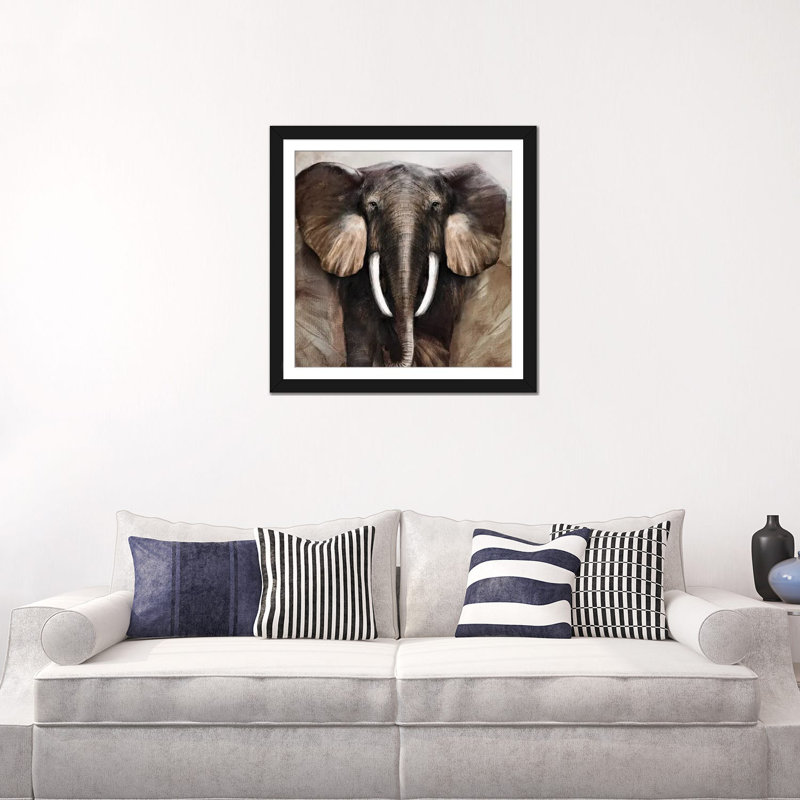« majestic rencontre », reproduction sur toile, H 16 po x l 16 po x P 1 po, Papier d'art encadré noir, Blanc