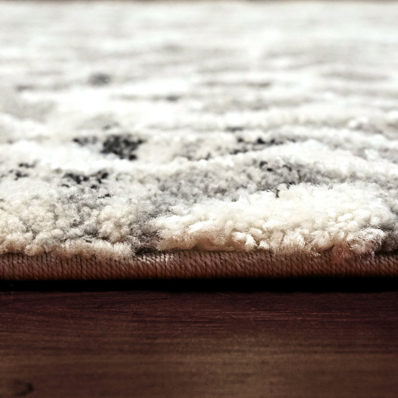 Tapis ivoire/gris Parisi, Rectangle 7 pi 10 po x 10 pi 10 po