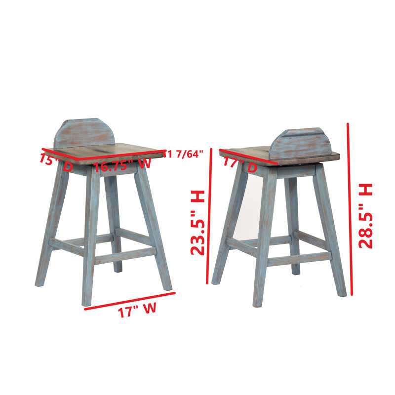 Tabouret de bar pivotant à hauteur de comptoir Darreio