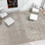 Tapis gris et bleu noué à la main de haute qualité