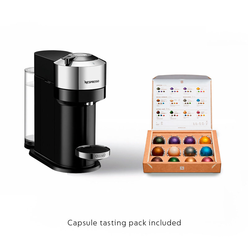 Nespresso Vertuo NEXT Coffee and Espresso Machine by De'Longhi, Chrome