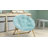 23" Kids Cozy Mini Folding Saucer Chair, Faux Fur Moon Chair for Toddlers and Bedroom-1607251840