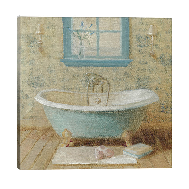 Victorian Bath I - Wrapped Canvas Painting, 45.72 cm H x 45.72 cm W x 1.91 cm D