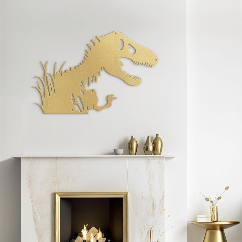 Décoration murale en métal, H 20 po x l 30 po x P 0,05 po, Or