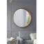 Miroir rond en bois, miroir mural pour la salle de bain