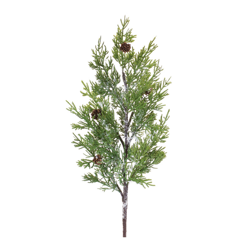 Tiges de pin, H 28 po x l 3,5 po x P 8,25 po, Vert / blanc
