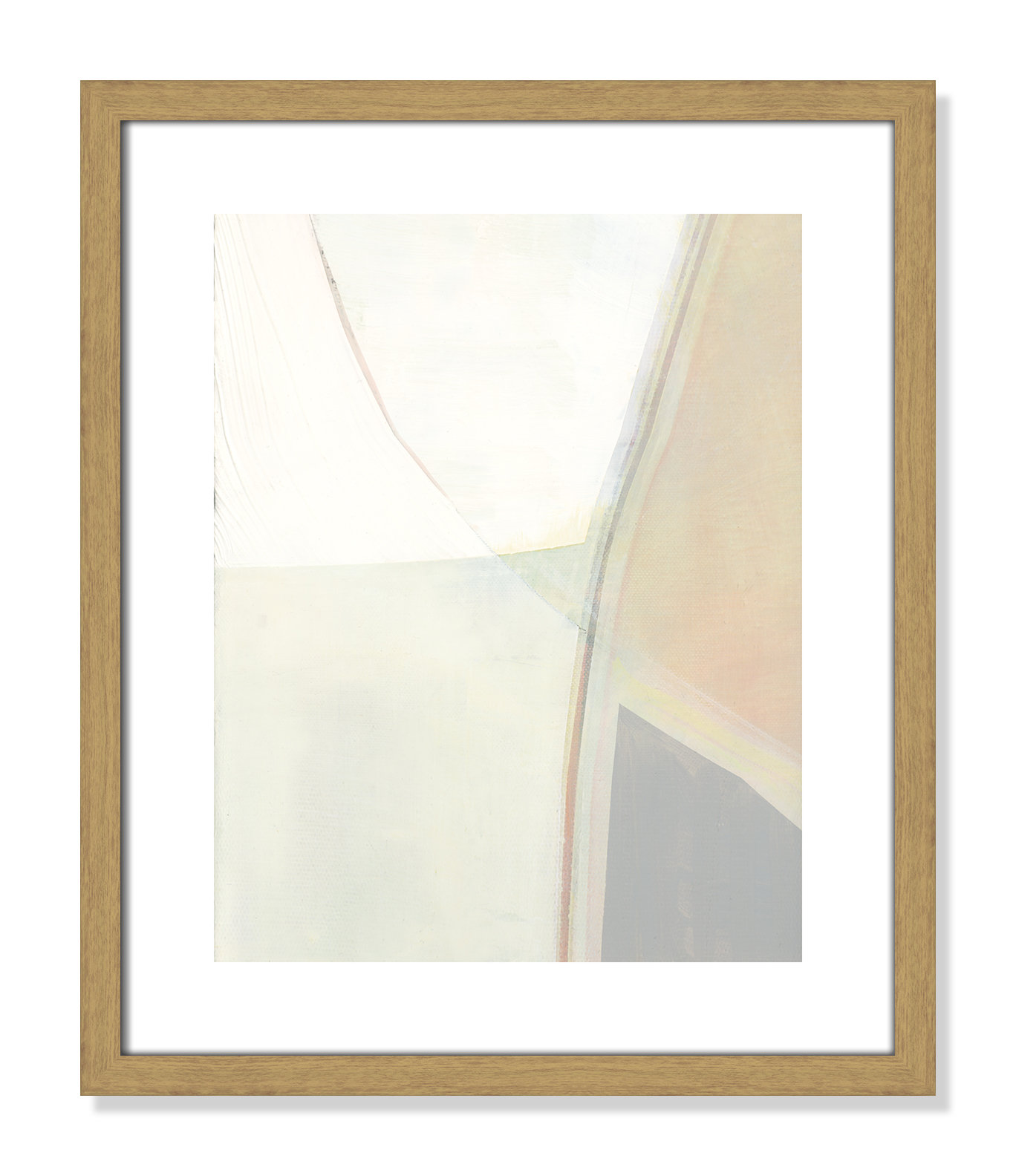 Alexandria "In Neutral II" Painting by Cartissi, 19" H x 16" W x 0.75" D, Beige Wood Framed Paper