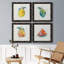 Happy Lemon - ensemble de 4 peintures sur toile encadrées-60149335-60149329