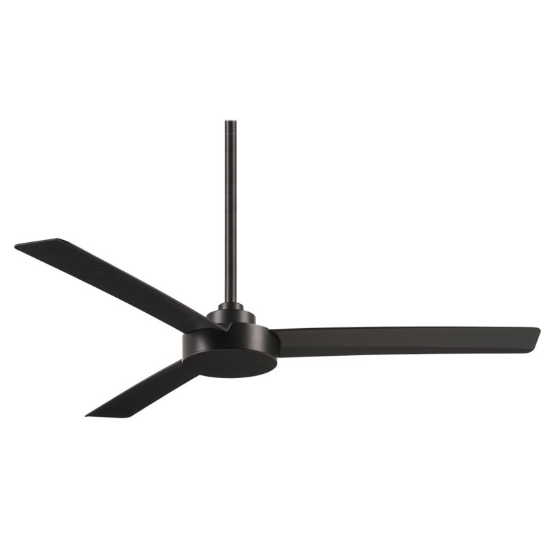 52" Roto 3 - Blade Propeller Ceiling Fan with Wall Control, Coal