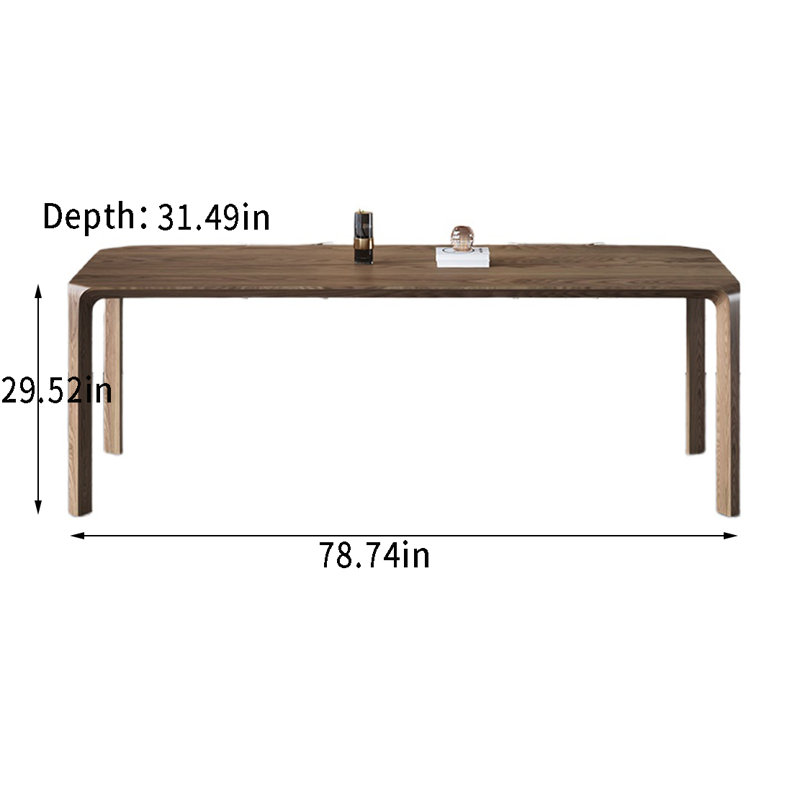 Table de salle à manger Knud, L 31,49 po x L 78,74 po