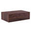 Table basse 39,3 * 23,6 * 12 pouces en bois de noyer et en bois aggloméré - Design luxueux (table incluse seulement)