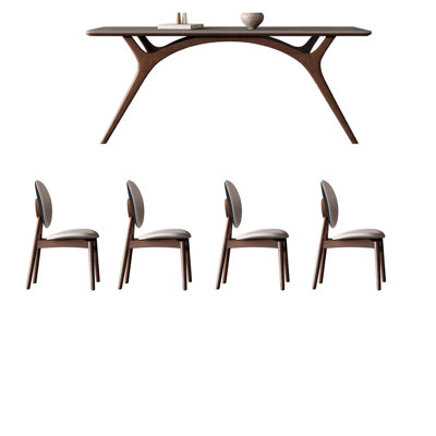 Contemporary Ash Wood Dining Set