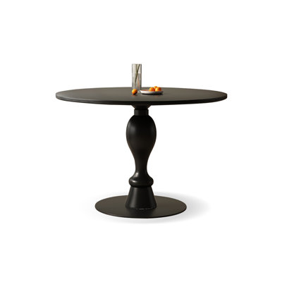 Black Round Sintered Stone Dining table