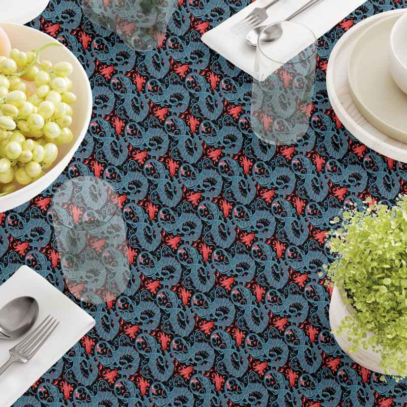 Rectangular Tablecloth, 100% Cotton, Floral 30, 84" x 60"