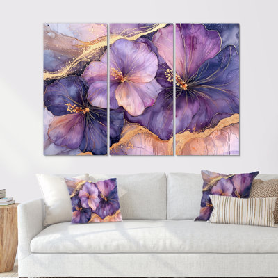 Addalynn - Ensemble de décoration murale hibiscus