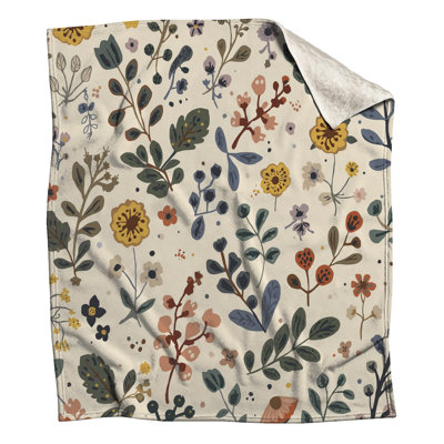 Botanical Floral Illustration Blankets