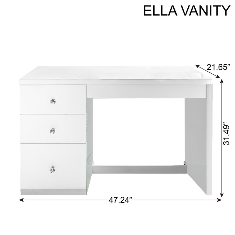 Coiffeuse et commode à miroir Ella