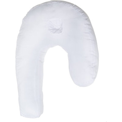 Oreiller pour oreiller latéral avec housse en coton blanc