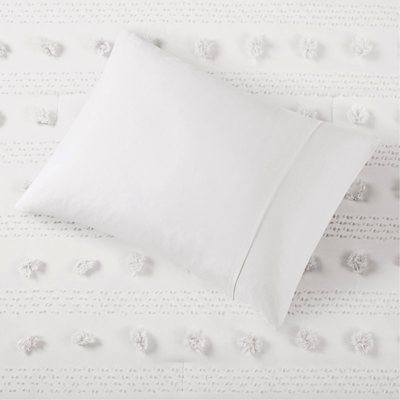 Ensemble d'édredon simple / simple TG, Ivoire ivoire, Édredon simple / très long simple + 2 taies déc