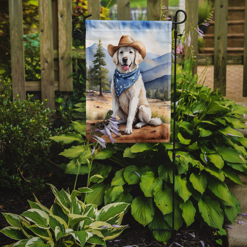 Drapeau Cowboy Welcome Garden, Kuvasz