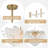 9-Light Layered Handmade Glass Chandelier