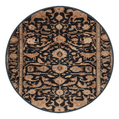Machine Washable Persian Black Area Rug