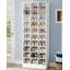 Armoire de rangement pour chaussures 25,6 pouces à 10 niveaux en bois blanc-274420293