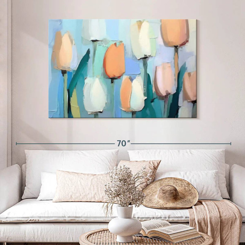 Harnek Pastel Tulips III, 32" H x 48" W