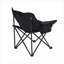 Chaises-accoudoirs pliantes portatives 2 pièces en polyester noir profond pour le camping et les sorties