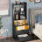 Tall Night Stand with Charging Station and LED Lights,Nightstand with Bookshelf,Bedside Table with Drawers & Power Outlets,End Side Table for Bedrooms-1428790013