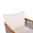 Modern Teak Wood Patio Sofas Set With Beige Cushions For Outdoor Spaces