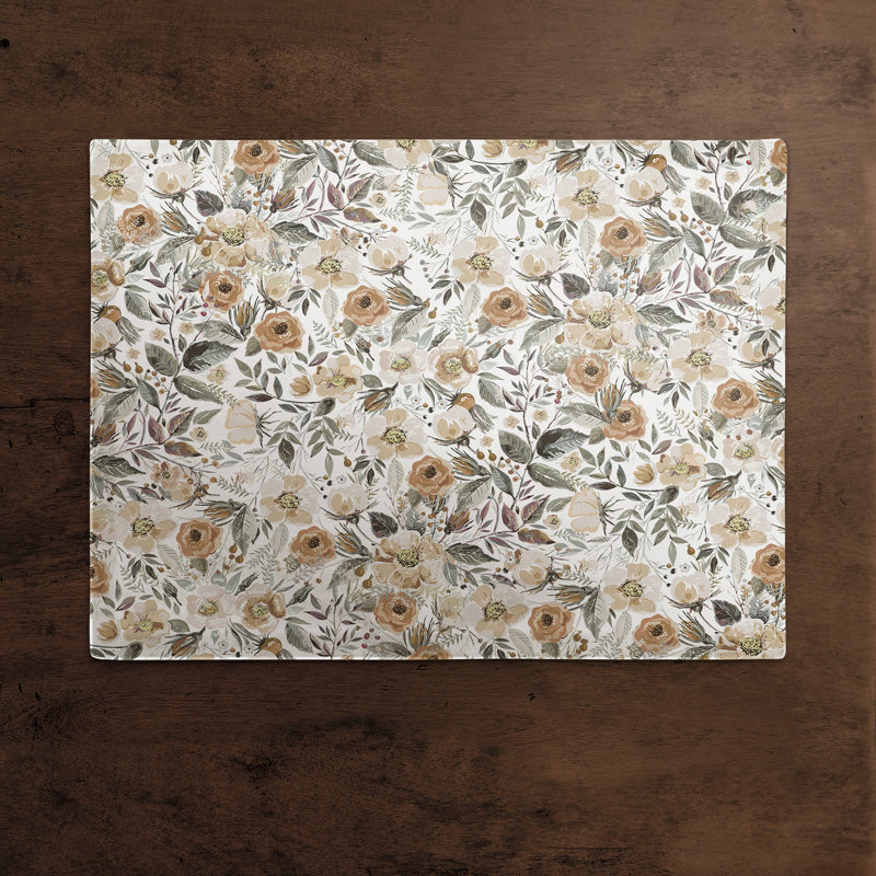 Polyester Fall Flower Rectangle Placemat