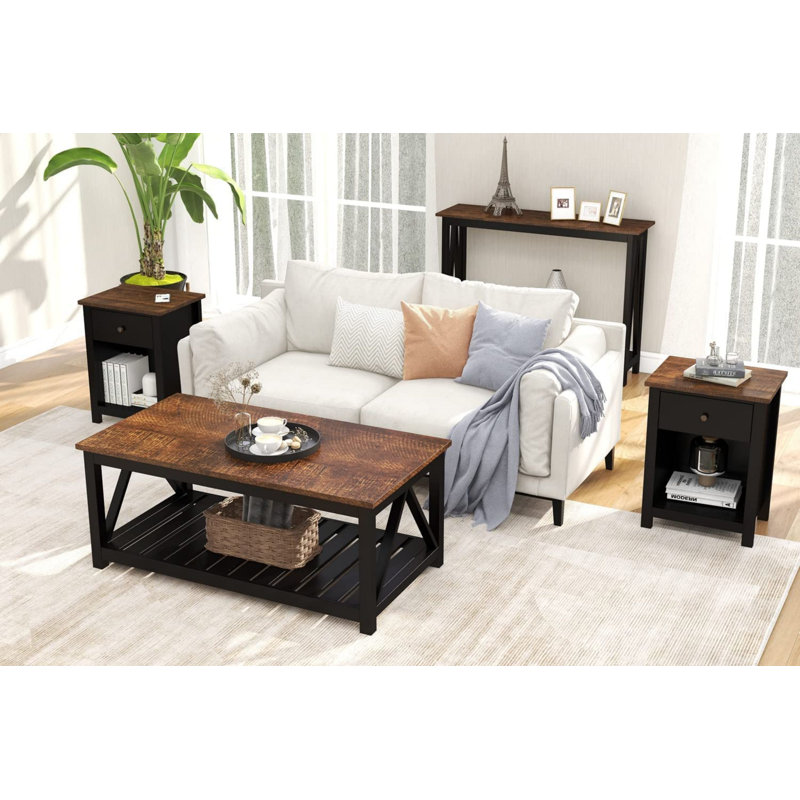 Table basse gigogne Cevon, Noir