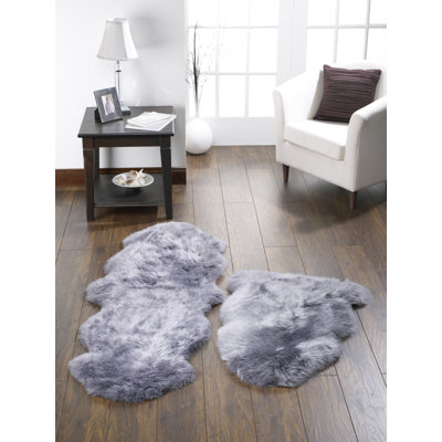 Miah Solid Colour Sheepskin Shag Area Rug