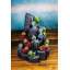 Medieval Mini Metallic Baby Dragons With Rock Mountain Display Figurine Set