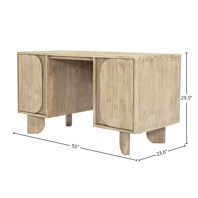 Haru Solid Wood Computer Desk