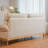 Loveseat Beige 100% Polyester Sleeper Sofaed