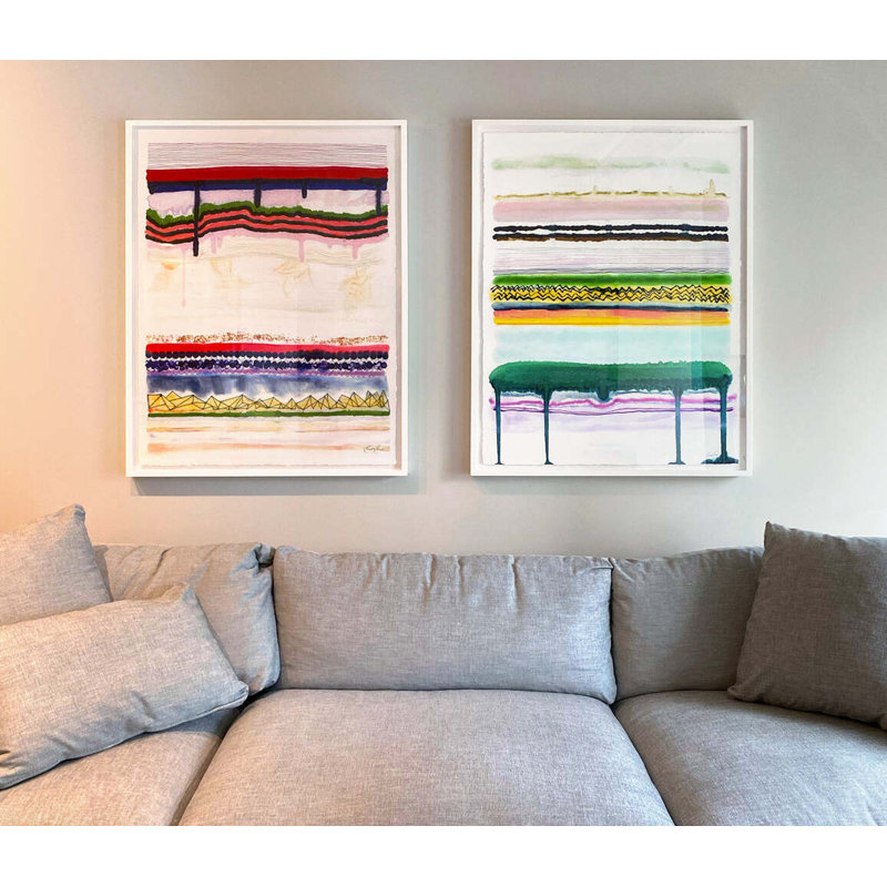 Sapphire Drip By Kristi Kohut, 40" H x 60" W, Shadow Box Acrylic